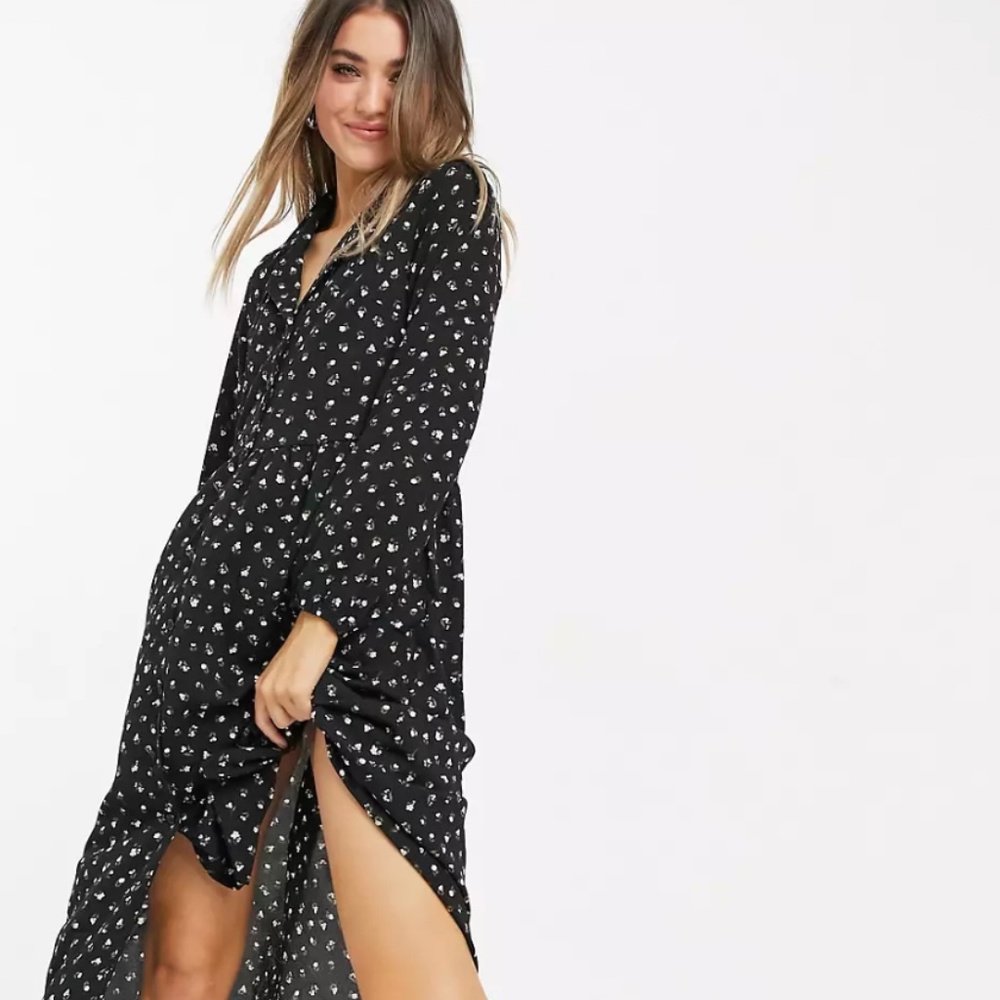 Monki Matilda Long Sleeve Floral Dress